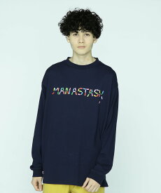 【SALE／40%OFF】MANASTASH MANASTASH/マナスタッシュ/CHILLIMESH L/S TEE JB LOGO マナスタッシュ トップス カットソー・Tシャツ ネイビー ホワイト ピンク【送料無料】