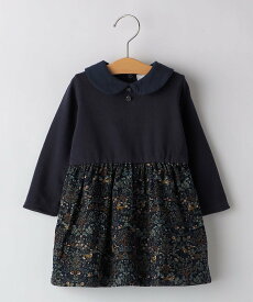 【SALE／30%OFF】SHIPS KIDS SHIPS KIDS:80~90cm / コーデュロイ フラワー ワンピース シップス ワンピース・ドレス ワンピース ベージュ ネイビー【送料無料】