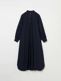 three dots Broad cotton shirt dress スリードッツ トップス シャツ・ブラウス ネイビー ブルー【送料無料】