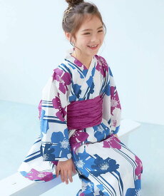 【SALE／24%OFF】devirock 着付けかんたん 兵児帯付き浴衣 浴衣 25SS デビロック 着物・浴衣・和装小物 浴衣 ピンク ブルー イエロー パープル ネイビー