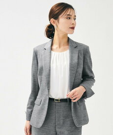 UNTITLED 【洗えるスーツ/ストレッチ】ウール混ジャージ テーラードジャケット アンタイトル ジャケット・アウター テーラードジャケット・ブレザー ネイビー ブラック グレー【送料無料】