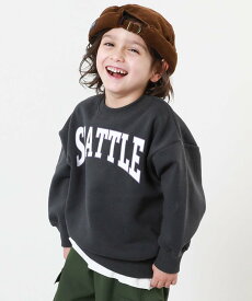 devirock デビラボ プリント 裏起毛 BIGシルエットトレーナー トレーナー トップス 25AW デビロック トップス スウェット・トレーナー グレー ピンク