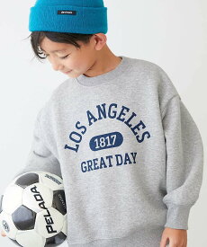 【SALE／31%OFF】devirock デビラボ プリント 裏起毛 BIGシルエットトレーナー トレーナー トップス 25AW デビロック トップス スウェット・トレーナー グレー ピンク