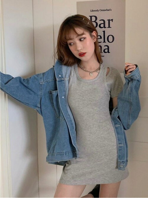 Zoe Jenko W レイヤード風ミニ丈ワンピース Rakuten Fashion 楽天ファッション 旧楽天ブランドアベニュー Bf3721