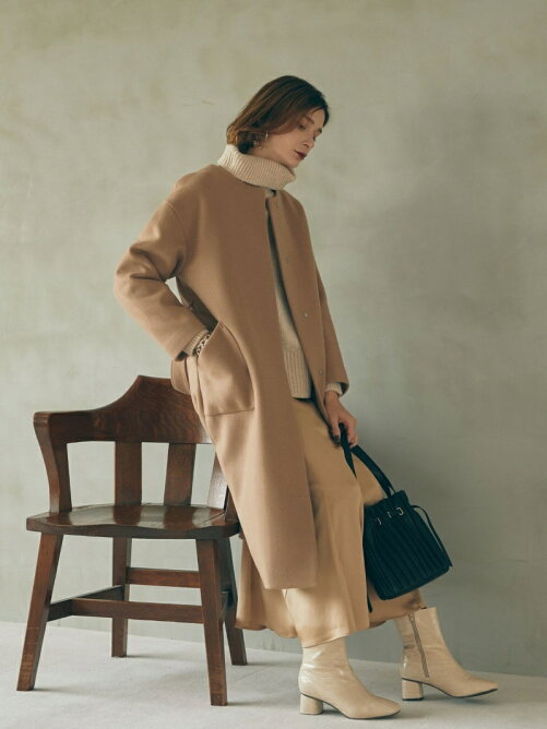 Doux Archives マンテコ丸首ノーカラーコート Rakuten Fashion 楽天ファッション 旧楽天ブランドアベニュー Bu1721