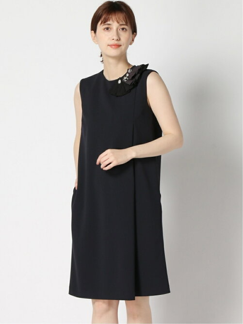 Lanvin En Bleu ビジューネックワンピース Rakuten Fashion 楽天ファッション 旧楽天ブランドアベニュー Cv3721