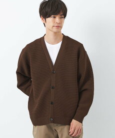 【SALE／70%OFF】UNITED ARROWS green label relaxing ポリエステルメッシュガーター Vネック カーディガン ユナイテッドアローズ アウトレット トップス カーディガン ブラウン ホワイト パープル