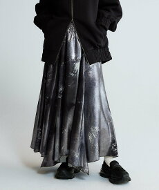 【SALE／60%OFF】JEANASIS 選べる着丈/グロッシーイレヘムフレアスカート ジーナシス スカート ロング・マキシスカート ブルー ピンク ブラック シルバー