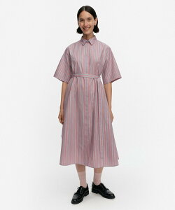 マリメッコ ベルト付きワンピース marimekko OP 北欧 希少柄 総柄 