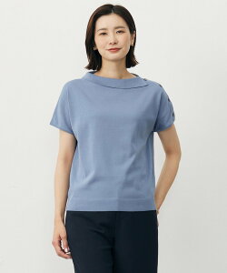 �ySALE�^50%OFF�zJ.PRESS �y�􂦂�E�R�ۖh�L�zCOTTON POLYESTER �ݕt�� �j�b�g �W�F�C�v���X �g�b�v�X �j�b�g �l�C�r�[ �O���[ �s���N �u���[�y���������z