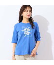 【洗える・綿100%】アップリケTシャツ