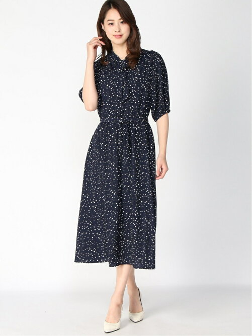 Preferir ランダムドット柄ボウタイワンピース Rakuten Fashion 楽天ファッション 旧楽天ブランドアベニュー Ch7723