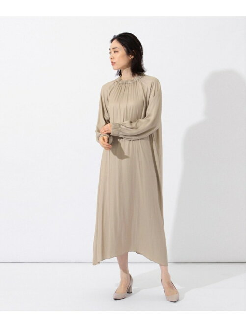 Lasud Aga サテンギャザーワンピース Rakuten Fashion 楽天ファッション 旧楽天ブランドアベニュー Ck2723