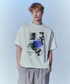 【SALE／25%OFF】tk.TAKEO KIKUCHI NATURE COLLAGE Tシャツ ティーケータケオキクチ トップス カットソー・Tシャツ ホワイト ブラック【送料無料】