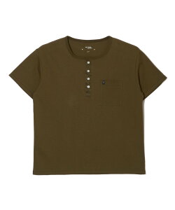 THE CRIMIE EDDIE SHORT LENGTH HENRY NECK T SHIRT �K�[�f�� �g�b�v�X �J�b�g�\�[�ET�V���c �z���C�g �u���b�N �J�[�L�O���[���y���������z