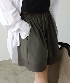 【SALE／10%OFF】andme 《水陸両用!UVシリーズ》ハイウエスト ショート パンツ アンドミー 水着・スイムグッズ ラッシュガード ベージュ ブラック【送料無料】