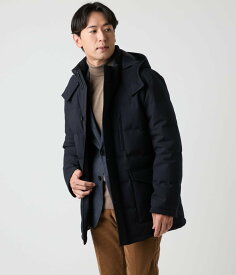 【SALE／20%OFF】NEWYORKER MEN 【撥水・防風】ポリエステルツイル ラミネート スタンドフードダウンアウター ニューヨーカー ジャケット・アウター ダウンジャケット・ダウンベスト ネイビー グレー【送料無料】