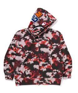 A BATHING APE MAP CAMO SHARK RELAXED FIT FULL ZIP HOODIE A xCVO GCv gbvX p[J[Et[fB[ O[ bhyz