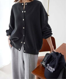 SLOBE IENA 《WEB限定/追加2》ダブルフェイスジャージースナップカーディガン スローブ イエナ トップス カーディガン ブラック カーキグリーン【送料無料】