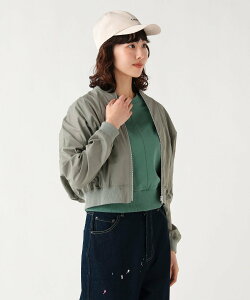 BEAMS HEART WOMEN �R�b�g�� �V���[�g MA-1 �r�[���X �n�[�g �W���P�b�g�E�A�E�^�[ �u���]���E�W�����p�[ �O���[ �u���b�N�y���������z