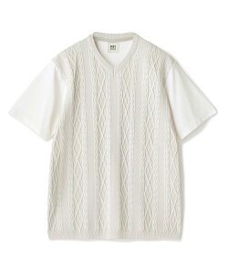 MEN'S BIGI �A������ �j�b�g�R���rT�V���c �����Y �r�M �g�b�v�X �J�b�g�\�[�ET�V���c �u���b�N �z���C�g �u���[�y���������z
