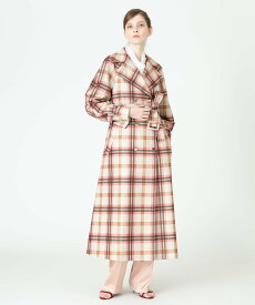 【SALE／50%OFF】LOULOU WILLOUGHBY 【LOULOU WILLOUGHBY】リバーチェックトレンチコート アルアバイル ジャケット・アウター その他のジャケット・アウター ベージュ【送料無料】