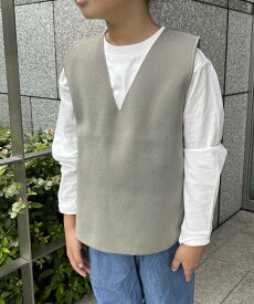 【SALE／70%OFF】Dessin 【リンクコーデ】ニットベスト(110-140) デッサン トップス ベスト・ジレ グレー