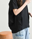 接触冷感USAコットン裾タック半袖T