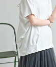 接触冷感USAコットン裾タック半袖T