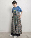 <made in INDIA>Madras check Dress