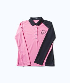 CPG GOLF Bicolor polo shirt(ビコロールポロシャツ)｜WOMEN シーピージーゴルフ トップス ポロシャツ ブルー ピンク ホワイト【送料無料】