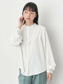 【SALE／10%OFF】earth music&ecology 2wayフリルブラウス オフィス/フォーマル/レディース/24SS アースミュージック&エコロジー トップス シャツ・ブラウス ホワイト ピンク グリーン ブラック