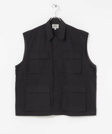 【SALE／50%OFF】URBAN RESEARCH KIFFE FATIGUE VEST アーバンリサーチ トップス ベスト・ジレ ブラック【送料無料】