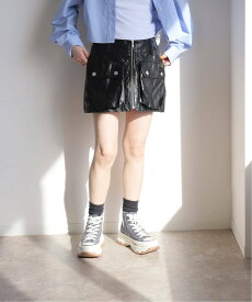 JOINT WORKS 【ANNA SUI NYC / アナスイエヌワイシー】Fake leather short skirt ジョイントワークス スカート その他のスカート ブラック ピンク【送料無料】