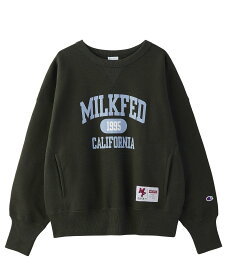 【SALE／30%OFF】MILKFED. MILKFED.ICHAMPION SWEAT TOP ミルクフェド トップス スウェット・トレーナー オレンジ ベージュ ネイビー グレー【送料無料】