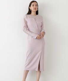 【SALE／40%OFF】PINKY&DIANNE パールスリーブドッキングワンピース ピンキー アンド ダイアン ワンピース・ドレス ワンピース ブラック【送料無料】