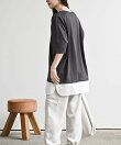 接触冷感USAコットンフェイクレイヤーT