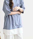 接触冷感USAコットンフェイクレイヤーT
