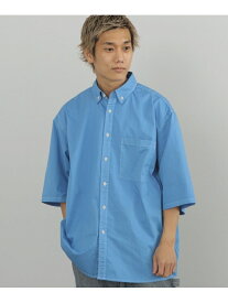 【SALE／70%OFF】BEAMS HEART BEAMS HEART / コットン ビッグ ショートスリーブ シャツ ビームス アウトレット トップス シャツ・ブラウス ホワイト ブルー