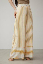 【SALE／50%OFF】AZUL BY MOUSSY CONTRAST BORDER WIDE PANTS アズールバイマウジー パンツ その他のパンツ イエロー ホワイト レッド