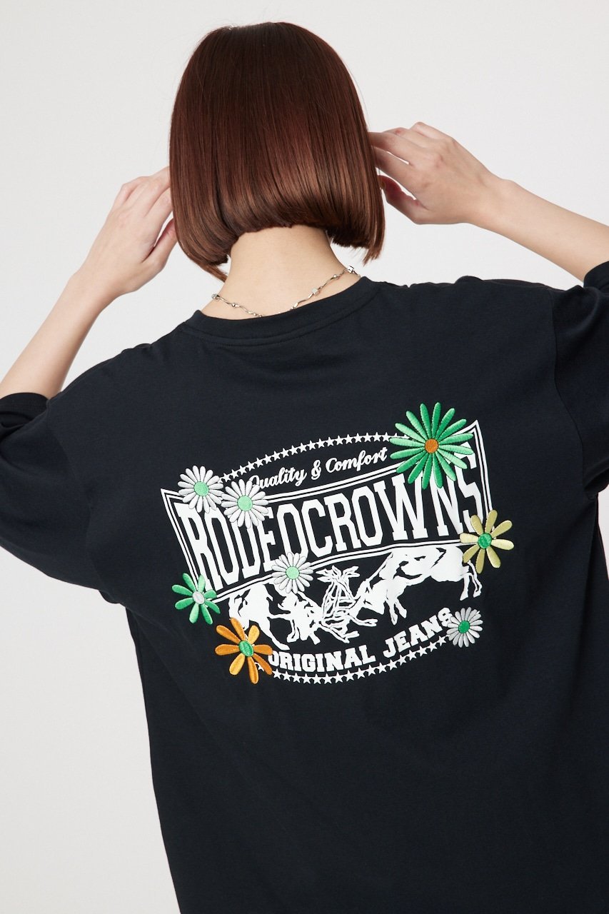 RODEO CROWNS WIDE BOWL｜Flower Bloom Logo Tシャツ | Rakuten