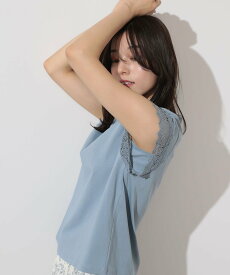 BEAMS HEART WOMEN BEAMS HEART / 袖口レース プルオーバー ビームス ハート トップス カットソー・Tシャツ ブルー ブラック【送料無料】