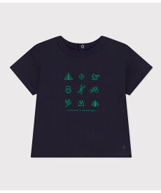 PETIT BATEAU プリント半袖Tシャツ プチバトー トップス カットソー・Tシャツ ホワイト【送料無料】