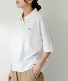 Sonny Label LACOSTE ワイドポロシャツ サニーレーベル トップス ポロシャツ ブラック ホワイト【送料無料】