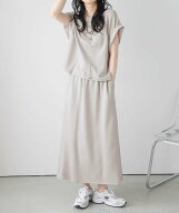 【SALE／41%OFF】La-gemme 涼感スカートセットアップ ラジュール トップス アンサンブル ブラック グレー…