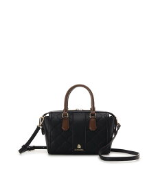 【SALE／30%OFF】& chouette 型押しモノグラム ミニボストンバッグ アンドシュエット バッグ ショルダーバッグ ブラック ホワイト【送料無料】