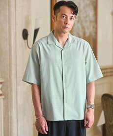 UNITED ARROWS green label relaxing ウォッシャブルトロ オープンカラー シャツ -ストレッチ- ユナイテッドアローズ グリーンレーベルリラクシング トップス シャツ・ブラウス ブラック ピンク【送料無料】