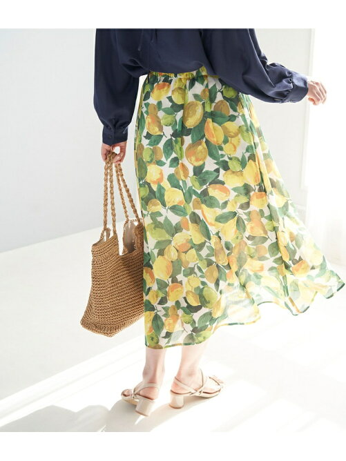 Rope Picnic レモン柄プリントスカート Rakuten Fashion 楽天ファッション 旧楽天ブランドアベニュー Cj2729