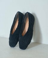 【SALE／70%OFF】Juze ボアフラットパンプス ビス シューズ・靴 バレエシューズ ベージュ ピンク ブラック