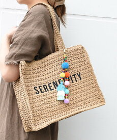 【SALE／50%OFF】styiro styiro/刺繍文字入りカゴバッグ イストワール バッグ かごバッグ ブラウン ピンク グリーン